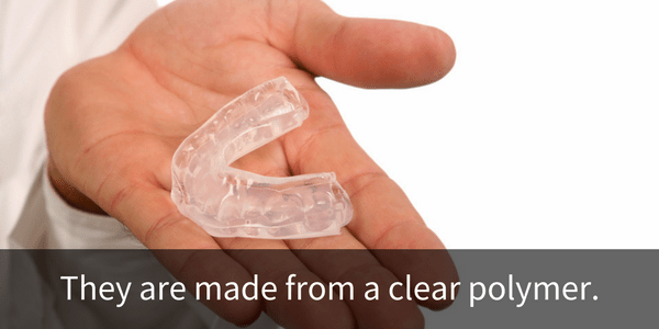The aligners are made from a clear, comfortable polymer.